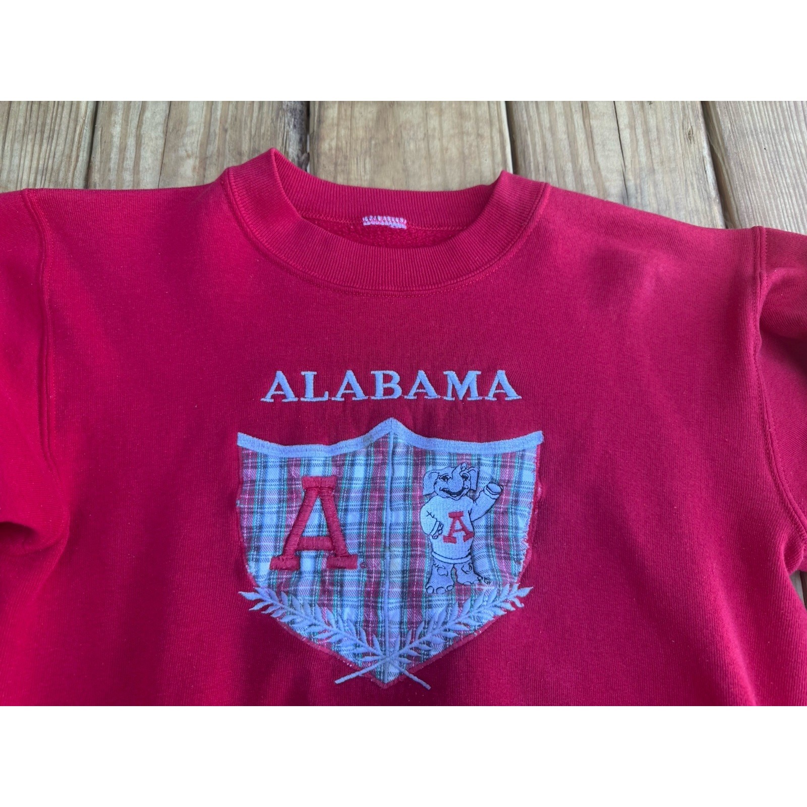 Vintage 90s Alabama Crimson Tide College Embroidered Sweatshirt Extra Small